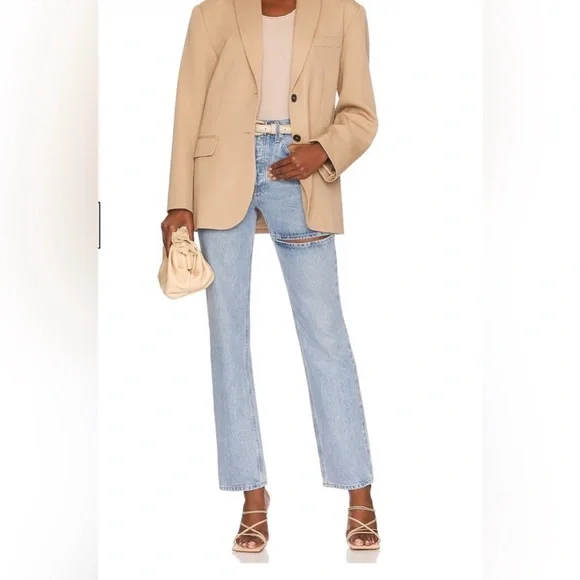 Agolde Lana Mid Rise Straight Slice - Picture 4 of 13